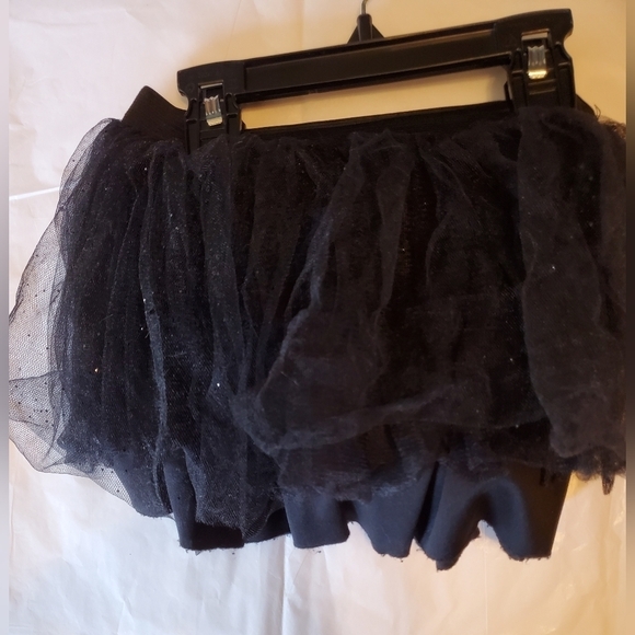 Cicci Girls Black Glitter Ballerina Costume 2-Pc Dance Leotard Tutu Skirt Sz 5-6 - Picture 9 of 17